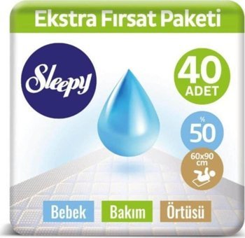 Sleepy Tek Kullanımlık 60x90 cm 40'lı Alt Açma Örtüsü