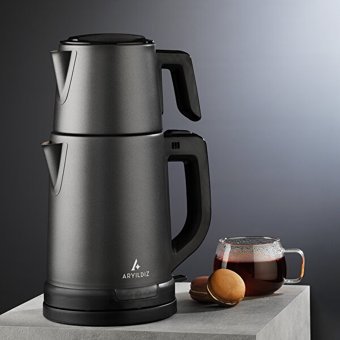 Aryıldız A256572 Otomatik 1800 W Işıklı Çelik Antrasit Çay Makinesi