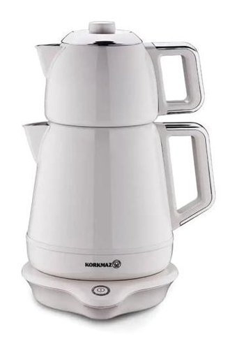 Korkmaz Demiks A332-05 Otomatik 2000 W Işıklı Paslanmaz Çelik Beyaz Çay Makinesi
