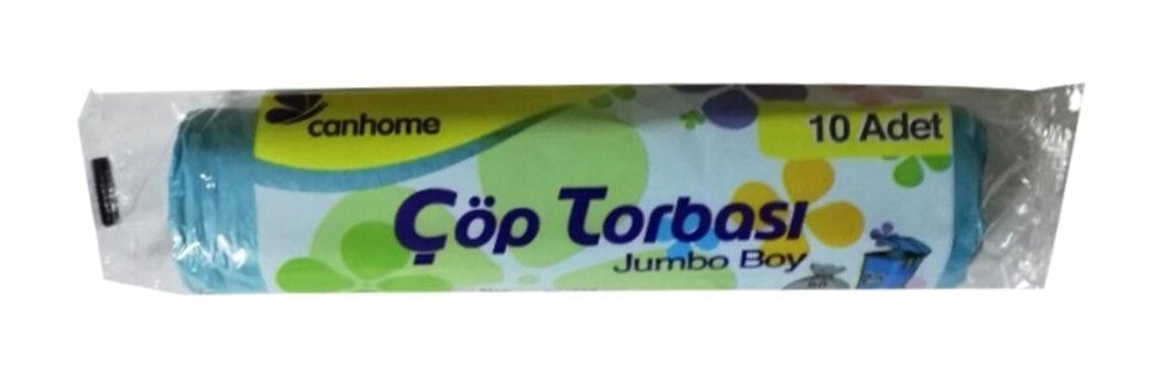 Kalbi Ticaret Şeffaf Büzgülü Jumbo Boy 80x110 cm Çöp Poşeti 10x12 Adet Mavi