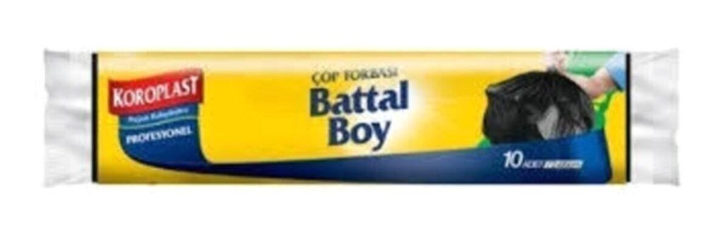 Koroplast Battal Boy 70x90 cm Çöp Poşeti 10x12 Adet Siyah