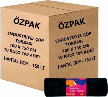 Omnipazar Jumbo Boy 100x150 cm Çöp Poşeti 100 Adet Siyah