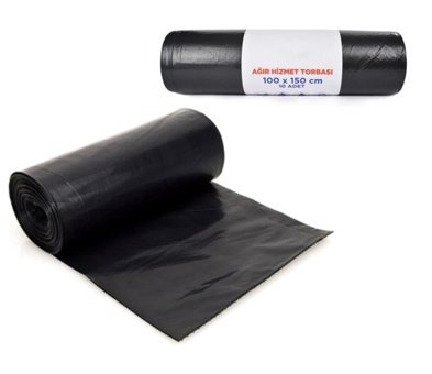 Bimbambom Büyük Boy 100x150 cm Çöp Poşeti 10x12 Adet Siyah