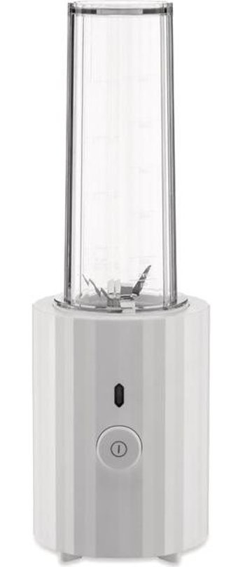 Alessi Plisse 550 ml Plastik Kişisel Çift Bıçaklı Mini Smoothie Blender Beyaz