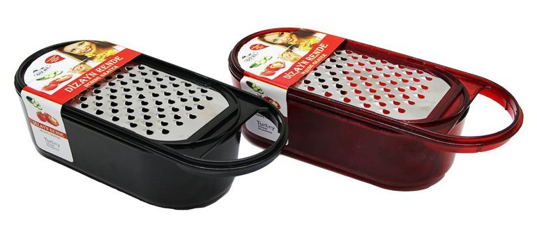 Dizayn Hazneli Çelik-Plastik 2 Parça Rende