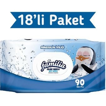 Familia Mineralin İyiliği 90 Yaprak 18'li Islak Mendil