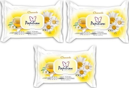 Papilion Papatya Antibakteriyel 100 Yaprak 3'lü Islak Mendil