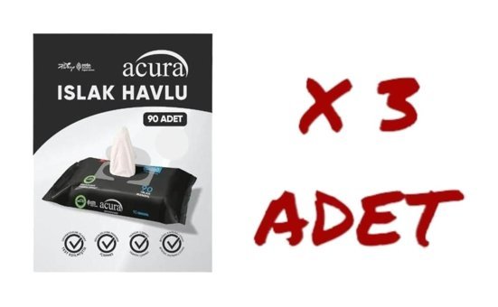Acura Hipoalerjenik 90 Yaprak 3'lü Islak Mendil