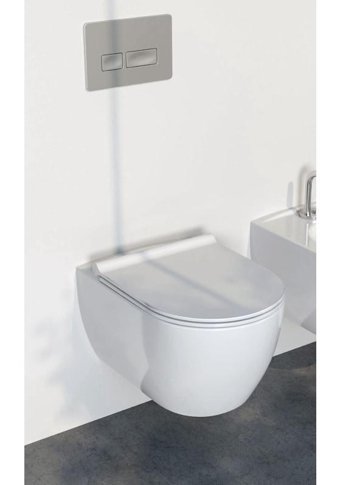 Turkuaz Cerastyle City Rimless 52.5 cm Seramik Kanalsız Arkadan Çıkışlı Gömme Asma Klozet Beyaz