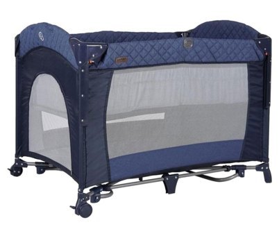 Prego Miami Basic 8041 25 kg Kapasiteli Ayarlanabilir Taşınabilir Katlanabilir Ara Katlı 70 cmx110 cm Sallanan Anne Yanı Park Yatak Lacivert