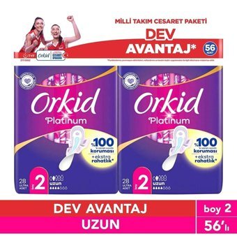 Orkid Platinum Orta 28'li Hijyenik Ped 2 Adet