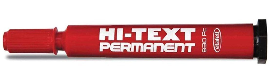 Hi-Text 830 Tekli Standart Silinebilir Kırmızı Tahta Kalemi
