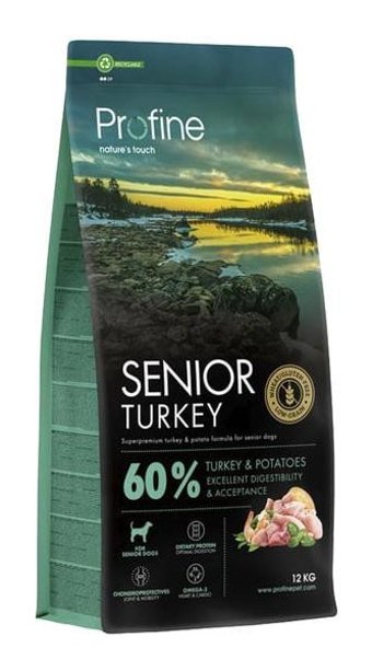 Profine Gluten Free Senior Hindili Yaşlı Köpek Maması 12 kg