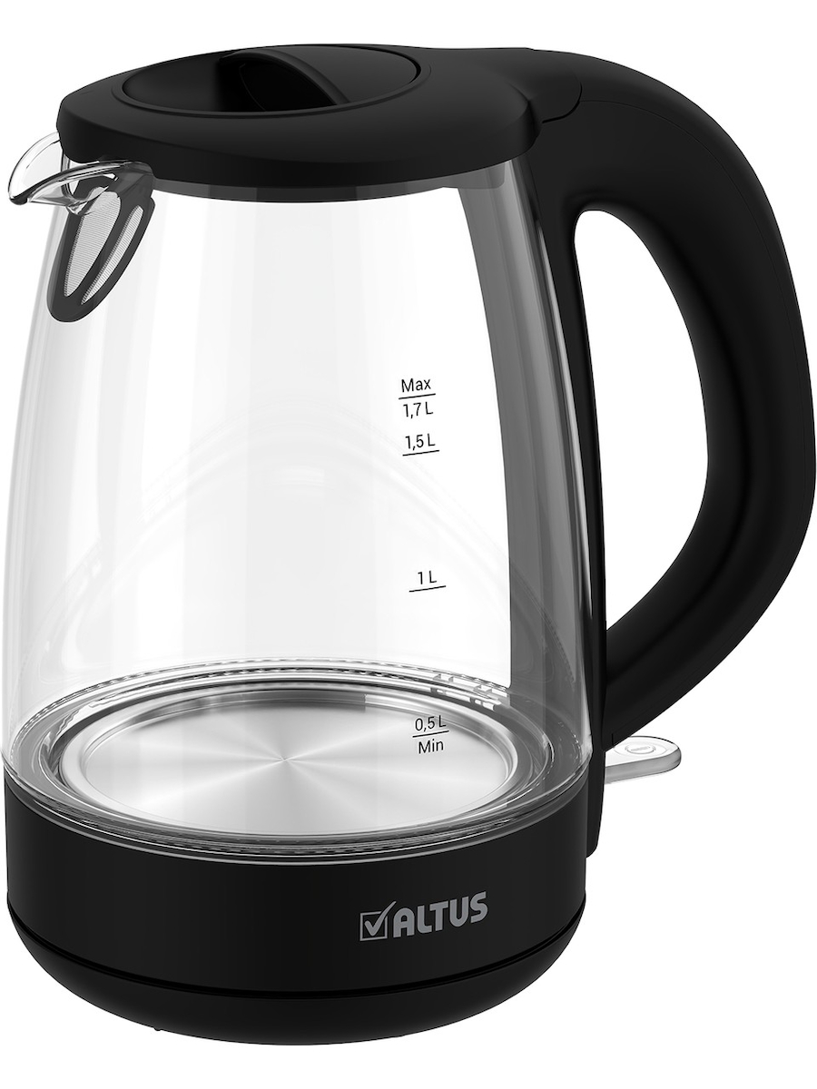Altus Al 4054 Cam 1.7 lt 400 W Işıklı Klasik Siyah Kettle