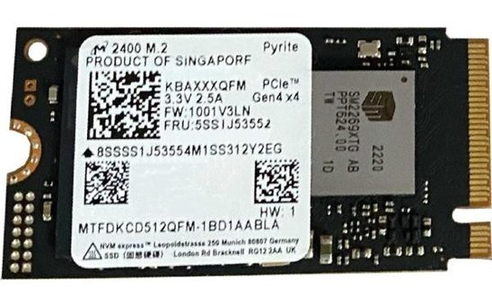 Micron MTFDKCD512QFM-1BD1AABLA 2400 PCI-Express 4.0 512 GB 2.5 inç SSD