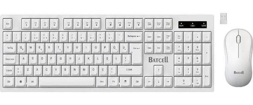 Batcell MK-113 Sessiz Kablosuz Klavye Mouse Seti