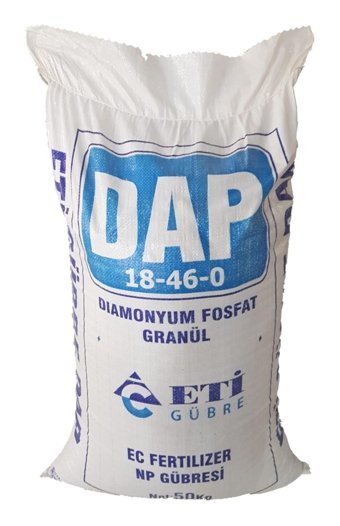 Eti Azot Fosfor Potasyum NP 18 46 0 Organik Toprak Katı Gübre 50 kg