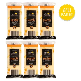 Gündoğdu Marble Cheddar İnek Peyniri 6x200 gr