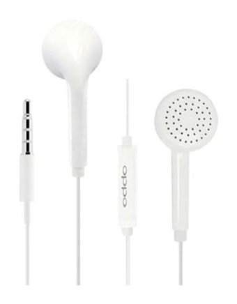 Oppo MH133 Silikonsuz Mikrofonlu 3.5 mm Jak Beyaz Kablolu Kulaklık