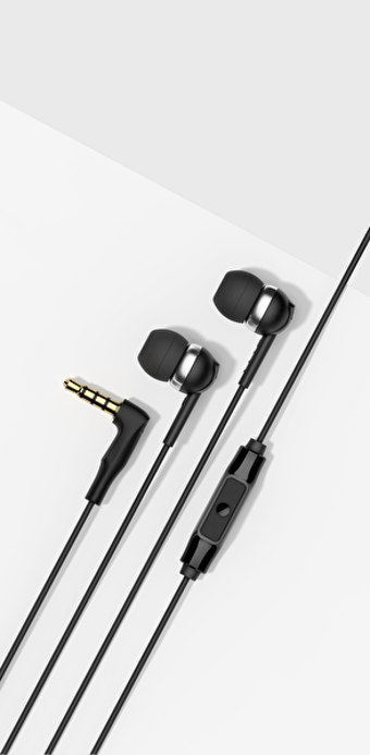 Sennheiser CX 80S Silikonlu Mikrofonlu 3.5 mm Jak Siyah Kablolu Kulaklık