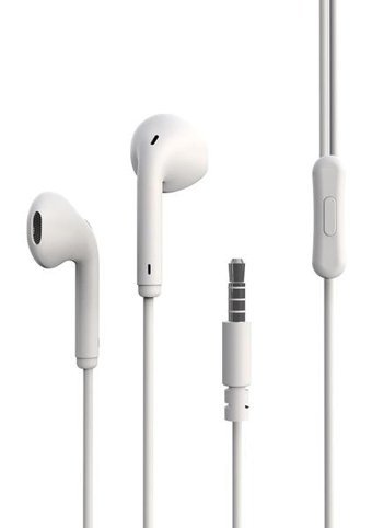 Zore ER06 Silikonsuz Mikrofonlu 3.5 mm Jak Beyaz Kablolu Kulaklık