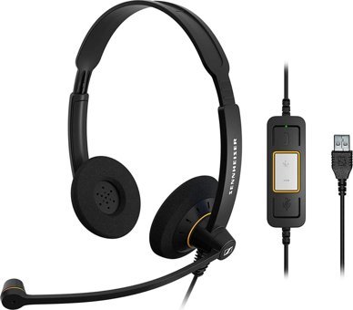 Sennheiser SC 60 Silikonlu Mikrofonlu USB Type A Siyah Kablolu Kulaklık