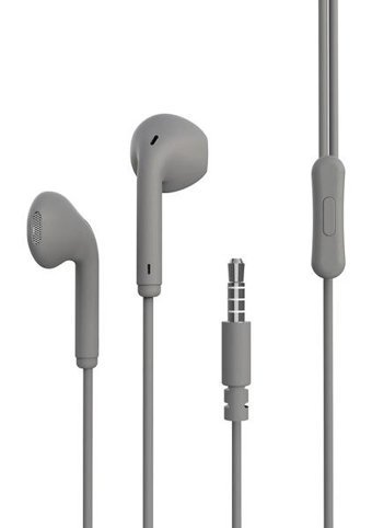 Zore ER06 Silikonsuz Mikrofonlu 3.5 mm Jak Gri Kablolu Kulaklık