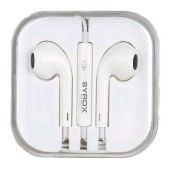 Syrox K12 Silikonsuz Mikrofonlu 3.5 mm Jak Beyaz Kablolu Kulaklık