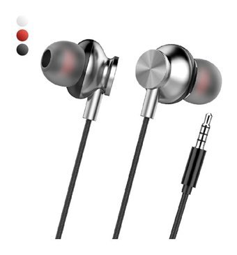 Linktech H340 Silikonlu Mikrofonlu 3.5 mm Jak Gümüş Siyah Kablolu Kulaklık