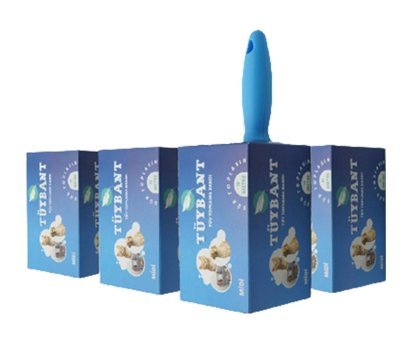 Tüybant Midi + 3 Yedek Tüy Toplayıcı Rulo Pratik Kedi Köpek Tüy Kıl Toz Toplama Rulosu