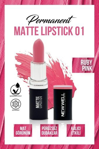 New Well Permanent Matte 1 Ruby Pink Stick Ruj