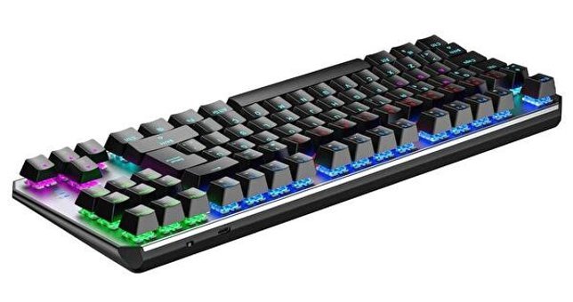 Aula F2067 Türkçe Q RGB 88 Tuşlu Blue Kablolu Gri Mekanik Gaming Klavye