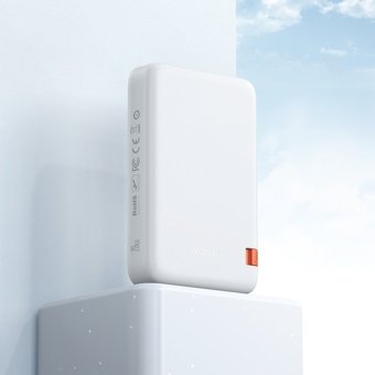Mcdodo MC-5100 10000 mAh Hızlı Şarj Mıknatıslı Dijital Göstergeli USB Type C Çoklu Kablolu-Kablosuz Powerbank Beyaz