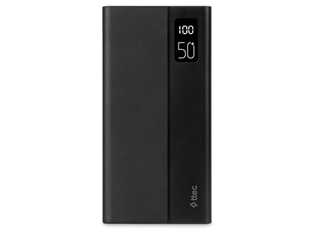 Ttec 2BB197S 50000 mAh Hızlı Şarj Dijital Göstergeli USB Type C Çoklu Kablolu Powerbank Siyah