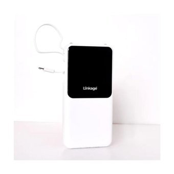 Linkage LKP-24 10000 mAh Hızlı Şarj Dijital Göstergeli USB Type C Çoklu Kablolu Powerbank Beyaz