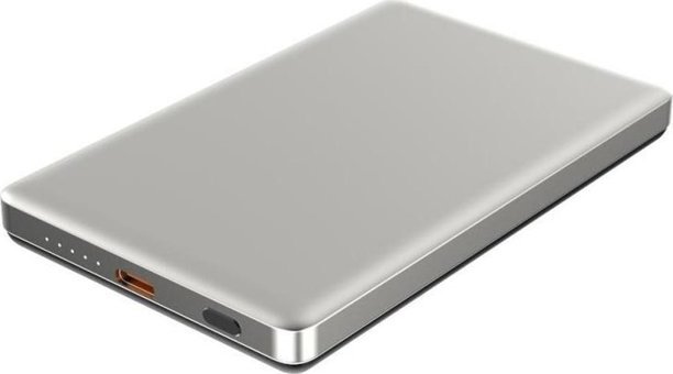 Logia Magslim 5S 5000 mAh Hızlı Şarj Dijital Göstergeli USB Type C Kablosuz Powerbank Gümüş