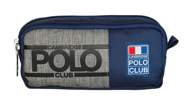 Cambridge Polo Club Lacivert Düz Bez Bölmeli Çift Gözlü Dikdörtgen Cüzdan Kalemlik