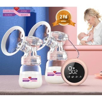 Diamond Mama Elmas Anne Elektrikli Biberonlu Masajlı Sessiz Çiftli Göğüs Pompası