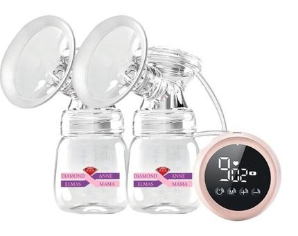Diamond Mama Elmas Anne Elektrikli Biberonlu Masajlı Sessiz Çiftli Göğüs Pompası