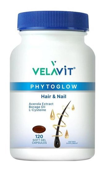 Velavit Phytoglow Hair & Nail Aromasız Yetişkin Vitamin 120 Adet Kapsül