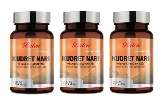 Balen Kudret Narı Sarı Kantaron Yetişkin Vitamin 3x100 Adet Kapsül