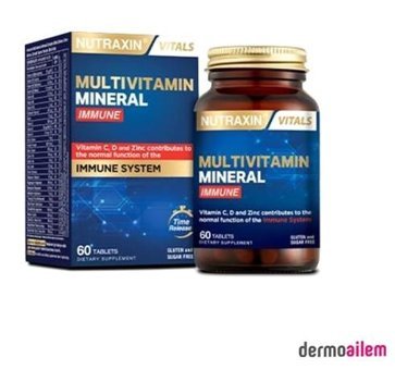 Nutraxin MultiMineral Mineral Immune Aromasız Yetişkin Mineral 60 Adet Tablet