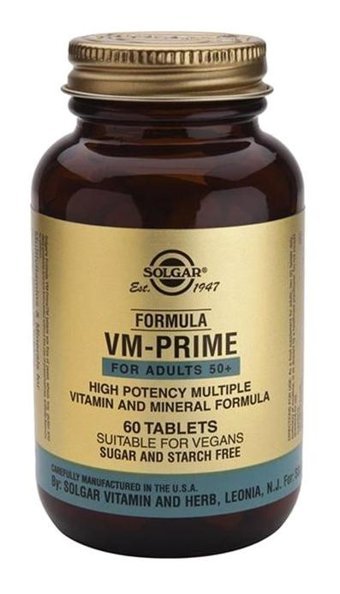 Solgar Vm-Prime 50+ Aromasız Yetişkin Vitamin 60 Adet Tablet