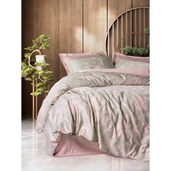Cotton Box Betula Saten 4 Mevsim 200x220 cm Düz Çift Kişilik Nevresim Takımı Pembe