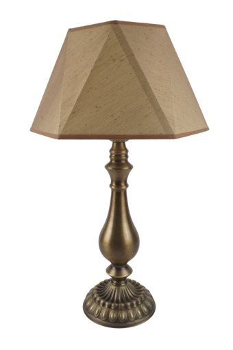 Vinner Eskitme Burgulu Metal Bronz Metal Tek Ayak Abajur