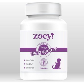 Zoey Dermacure Multivitamin Tüy Sağlığı Yetişkin Kedi Vitamini 75 Tablet