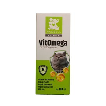 Nanbell VitOmega Multivitamin Gelişim Destekleyici Yavru-Yetişkin Kedi Vitamini Sıvı 100 gr