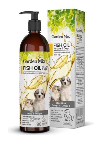 Garden Somon Yağı Bağışıklık Güçlendirici Kedi Vitamini Sıvı 200 gr