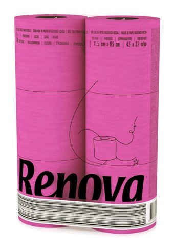 Renova Zwart Luxury 3 Katlı Kokulu Renkli 6'lı Rulo Tuvalet Kağıdı