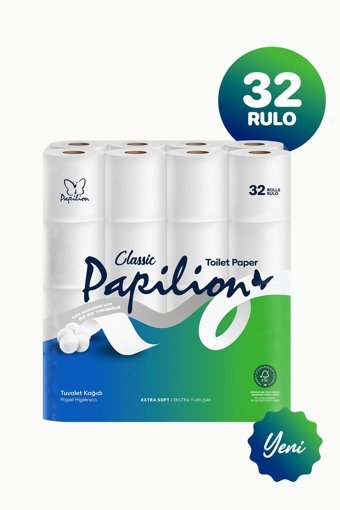 Papilion Classic 2 Katlı 32'li Rulo Tuvalet Kağıdı
